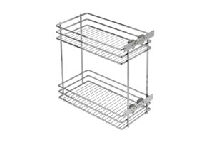 GTV Выдвижная корзина GTV MOVIX, 300 мм, 2 полки, без направляющих, боковой монтаж, хром